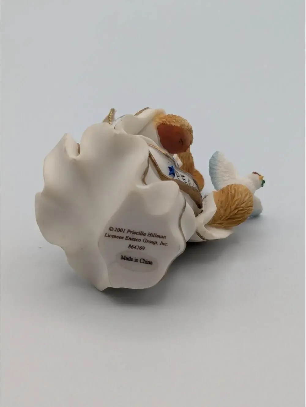 Cherished Teddies Winter Angel with Dove (864269) 2001 Hanging Ornament